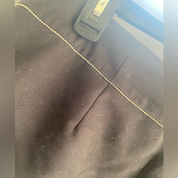 Classic Calvin Klein Black Pencil Skirt with Beaded Top Detailing - Picture 2 of 6
